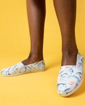 Graphic Print Slip-On Shoes