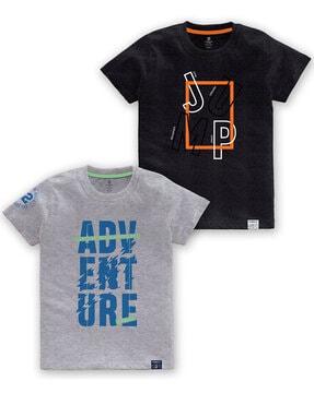 Pack of 2 Typographic Print T-Shirts