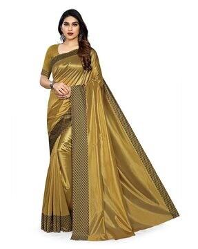 Saree with Contrast Border