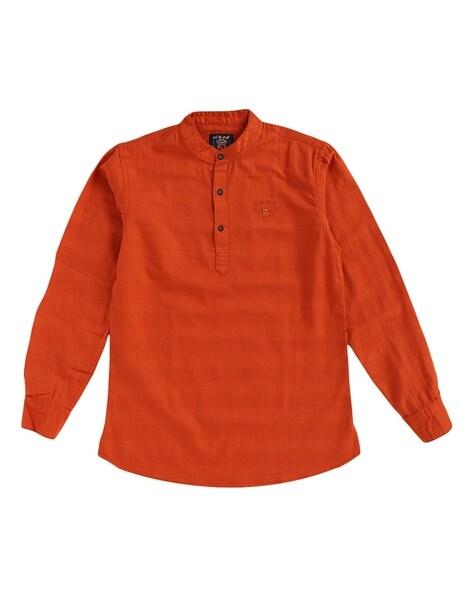 Slim Fit Shirt with Mandarin Collar