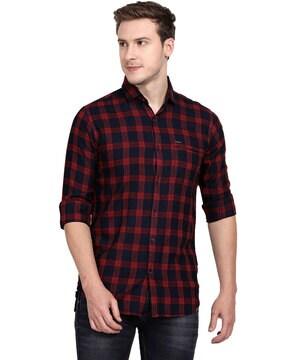Checked Indian Regular Fit Shirt