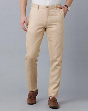 Slim Fit Trousers with Slip Pockets
