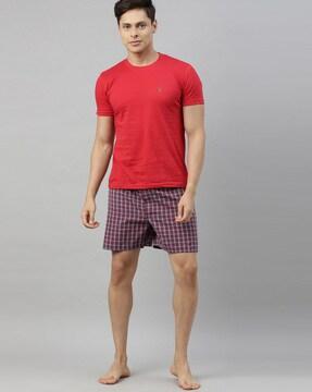 Checked Elasticated Waistband Boxers