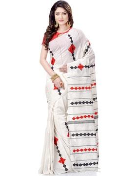 Bengali Khesh Pure Cotton Handloom Traditional Saree