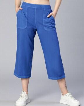 Flat-Front Culottes with Insert Pockets