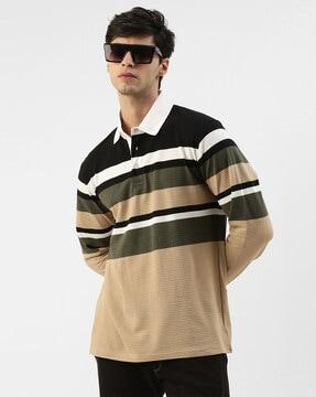 Stripes Slim Fit Polo T-shirt