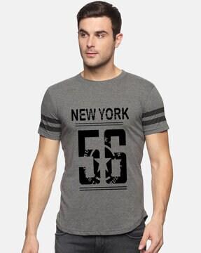 Typographic Print Crew-Neck T-shirt