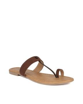 Slip-on Toe-Ring Flat Sandals