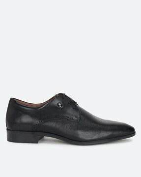 Round-Toe Leather Oxfords