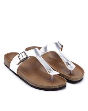 Open-Toe T-strap Sandals