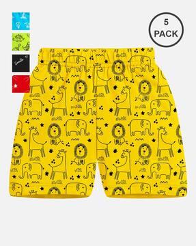 Pack of 5 Animal Print Shorts