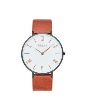 V283GXBWRZ Analogue Watch with Leather Strap