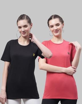 Pack of 2 Crew-Neck T-Shirts with Short Sleeves