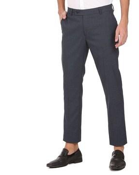 Flat-Front Ankle-Length Trousers