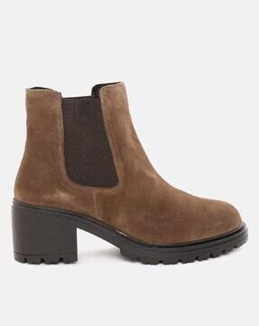 Damiana Leather Ankle-Length Boots