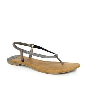 Open-Toe Slingback Flat Sandals