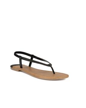 Open-Toe Slingback Flat Sandals