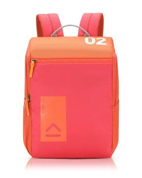 Colourblock Laptop Backpack with Adjustable Straps