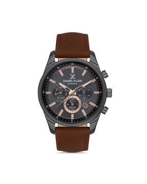 DK.1.13350-5 Analogue Watch with Leather Strap