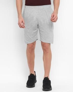 Flat-Front Knit Shorts with Drawstring Waist
