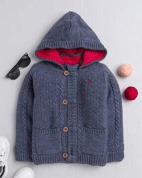 Knitted Hoodie with Insert Pockets