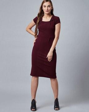 Bodycon Dress with Cap Sleeves