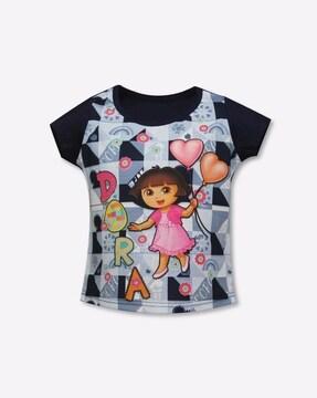 Dora Graphic Print Round-Neck T-shirt