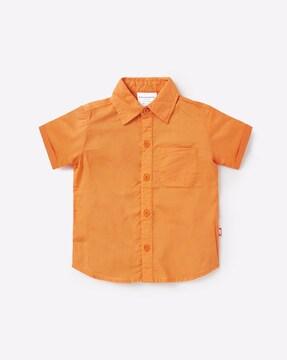 Organic Cotton Shirt with Patch Pocket