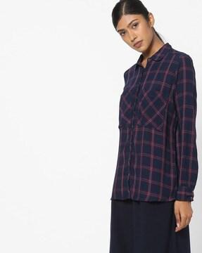 Checked Shirt with Patch Pockets