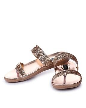 Embellished Toe-Ring Sandals