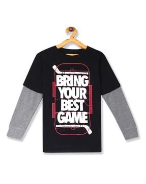 Graphic 2 In 1 Crew-Neck T-shirt