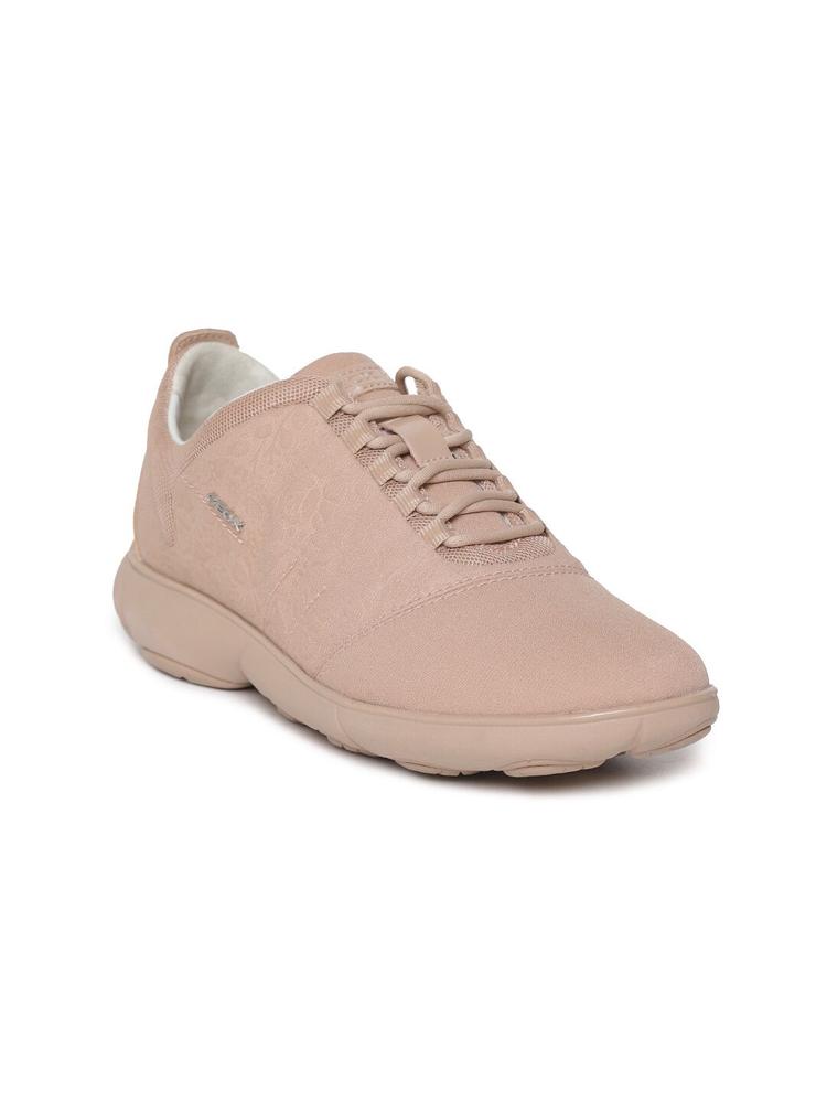 Geox Women Dusty Pink Textured Sneakers