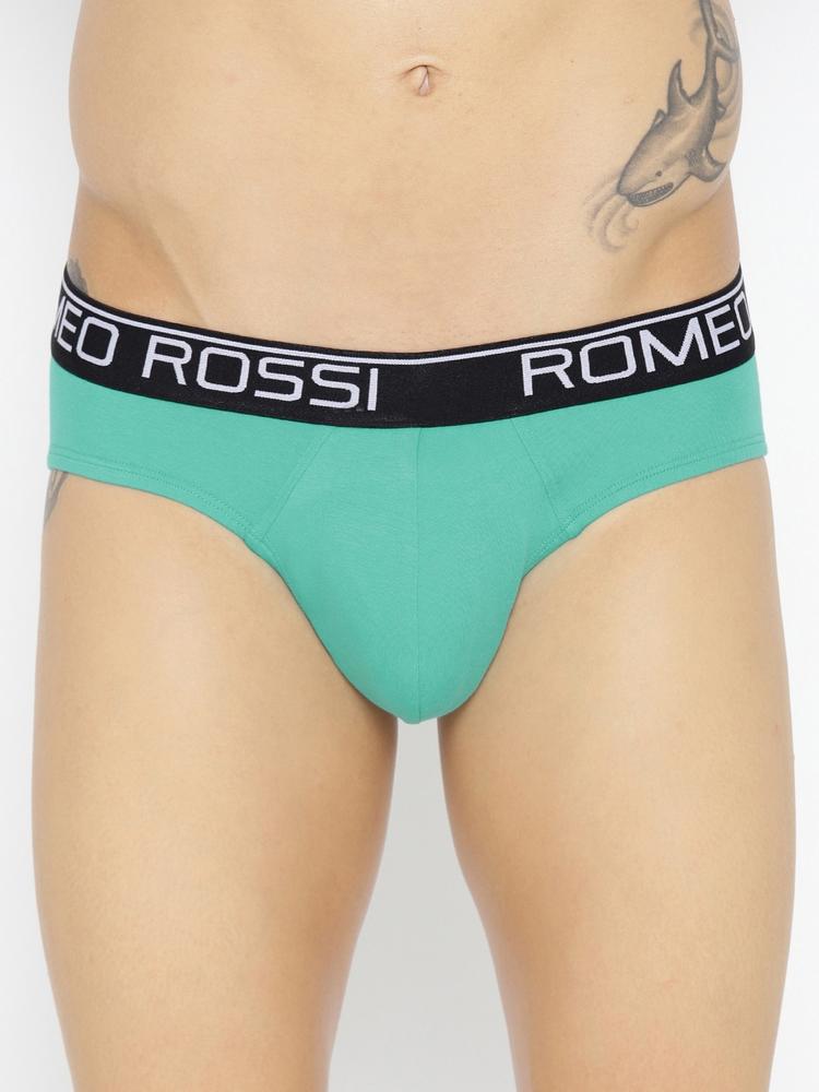 ROMEO ROSSI Men Green Solid Briefs CLBP-2003-RG