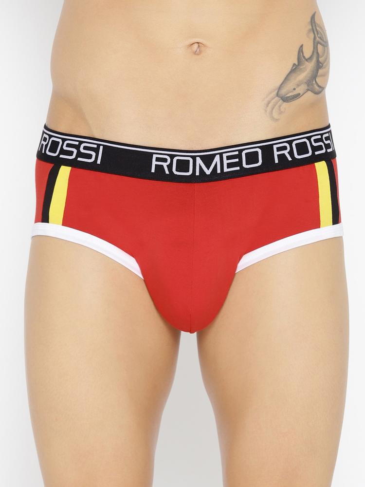 ROMEO ROSSI Men Red Solid Briefs CLBSP-2001-RD