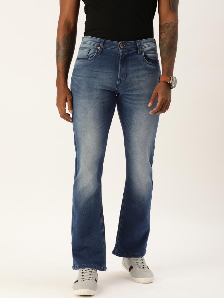 IVOC Men Blue Bootcut Fit Stretchable Jeans