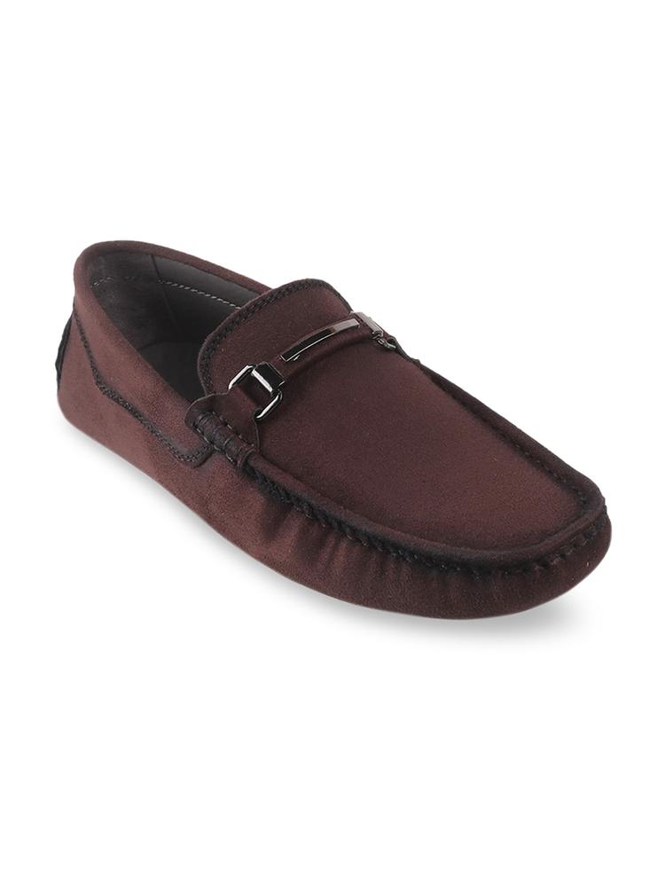 Metro Men Brown Leather Loafers