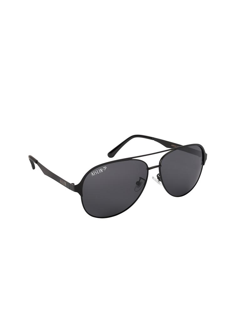 AISLIN Unisex Black Polarised Aviator Sunglasses