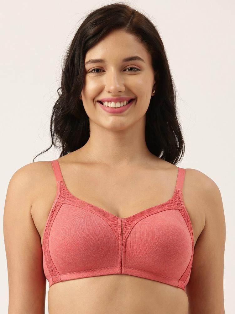 Enamor Tomato Red Non-Wired Non Padded Full Coverage Cooling No Bounce Everyday Bra AB75