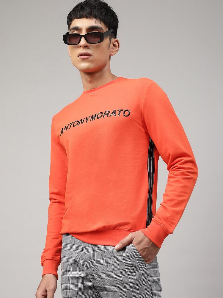 Antony Morato Men Orange Slim Fit Sweatshirt