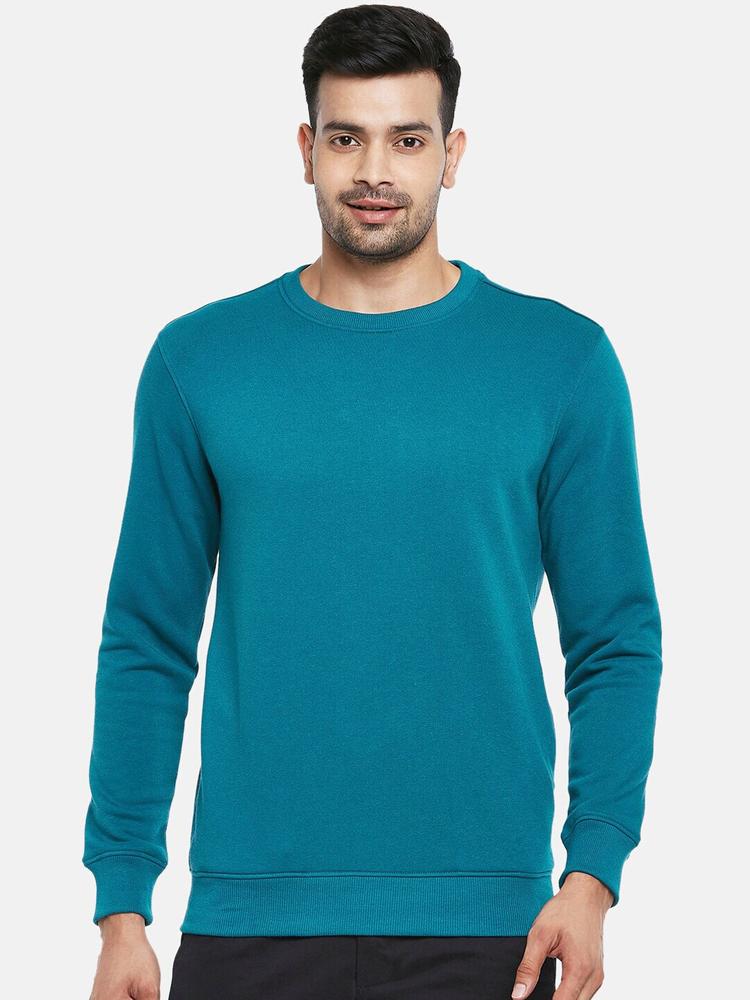 BYFORD by Pantaloons Men Teal Green Sweatshirt