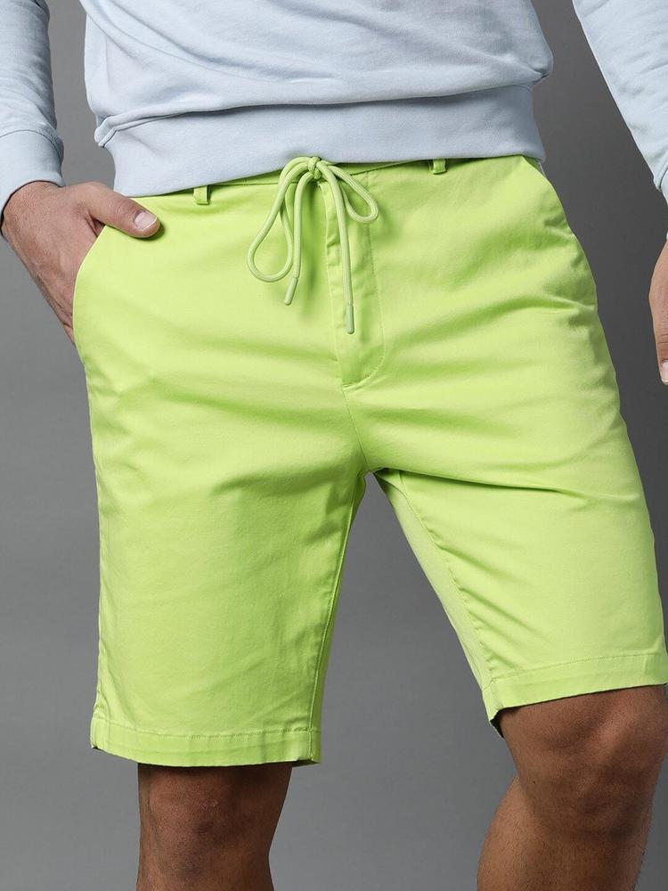 RARE RABBIT Men Green Slim Fit Regular Shorts