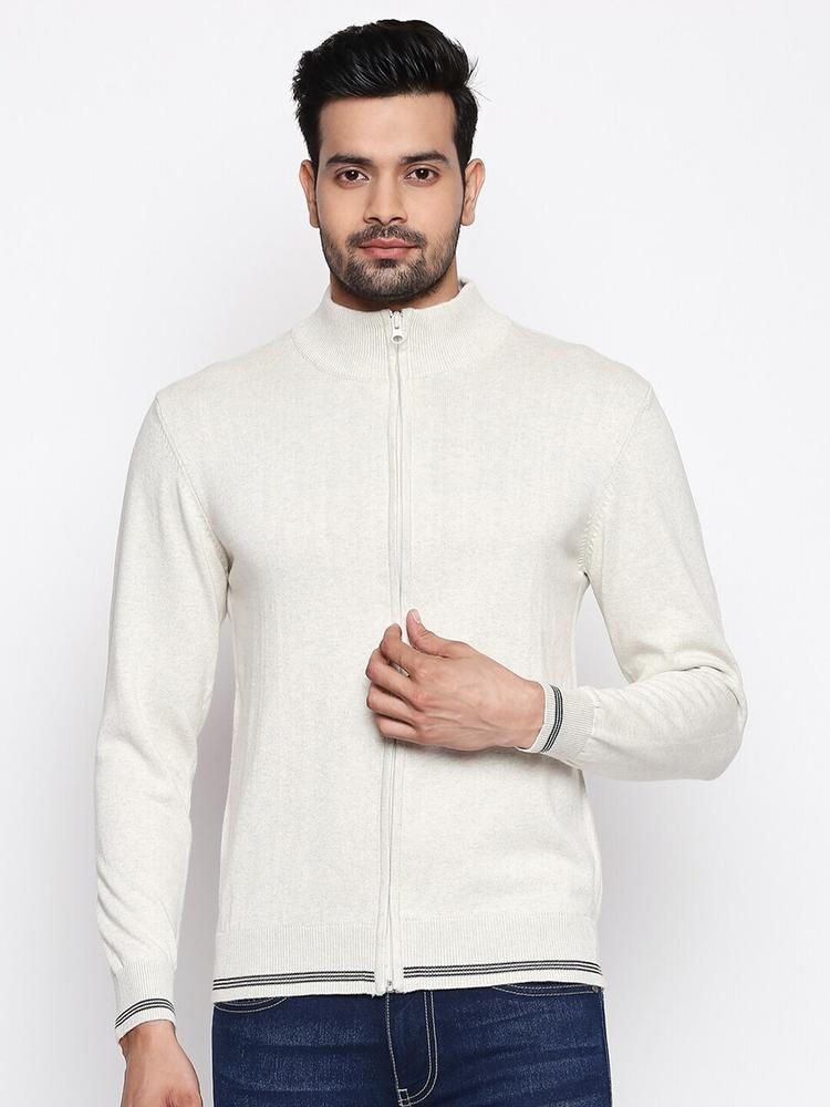 BYFORD by Pantaloons Men White Ribbed Pullover Sweater