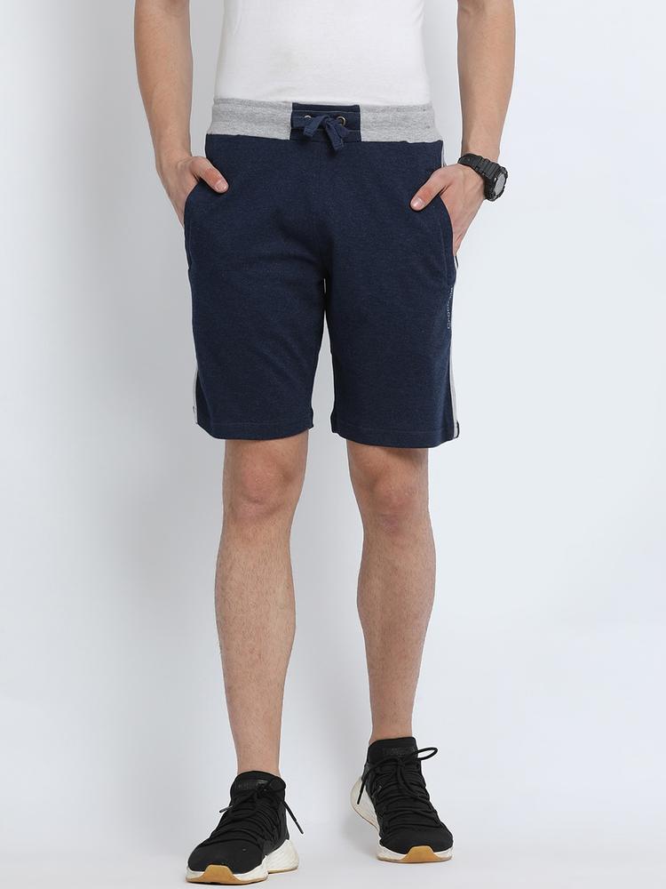 Crocodile Men Navy Blue Slim Fit Cotton Regular Shorts