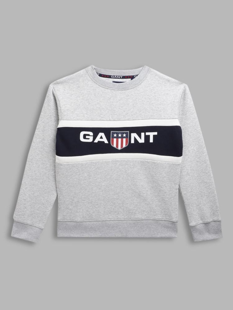 GANT Boys Grey Printed Sweatshirt