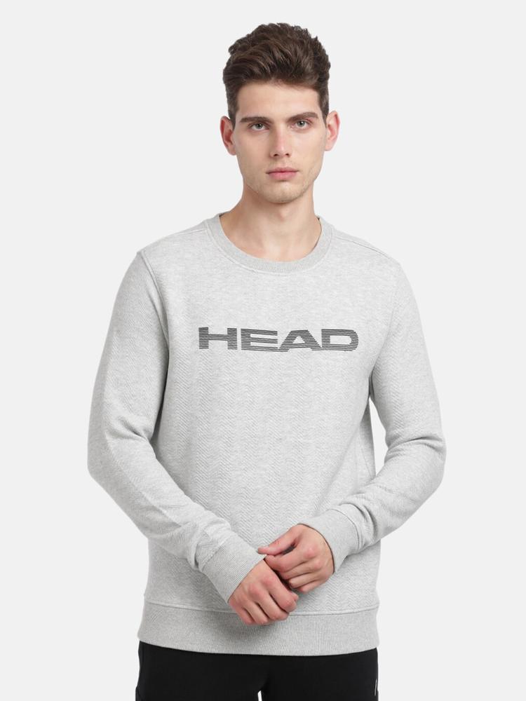 Head Men Grey Printed Sweatshirt