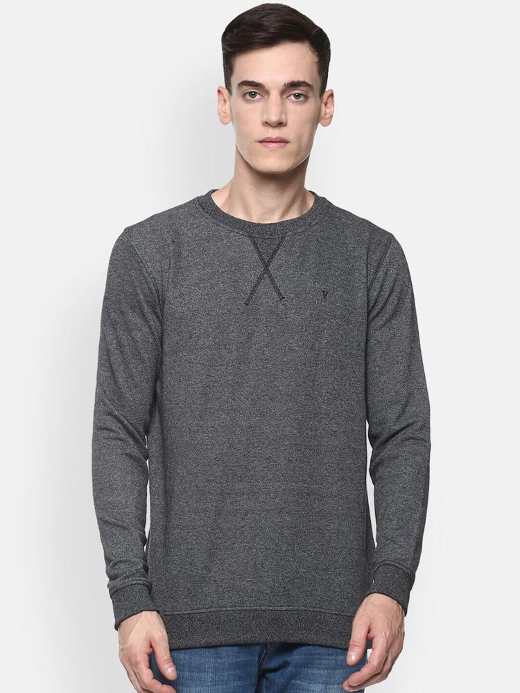 V Dot Men Grey Sweatshirt