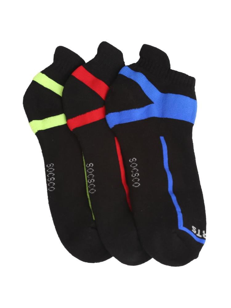 MUTAQINOTI Men Pack Of 3 Assorted Ankle Length Socks