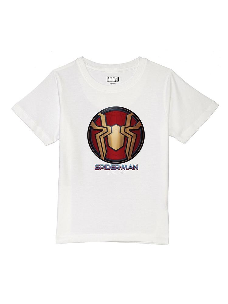 Marvel by Wear Your Mind Boys White Spider-Man Pure Cotton T-shirt