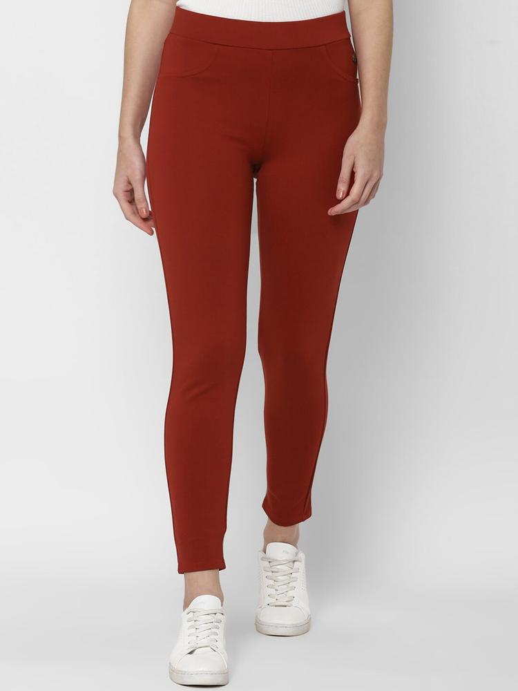 Allen Solly Woman Red Trousers