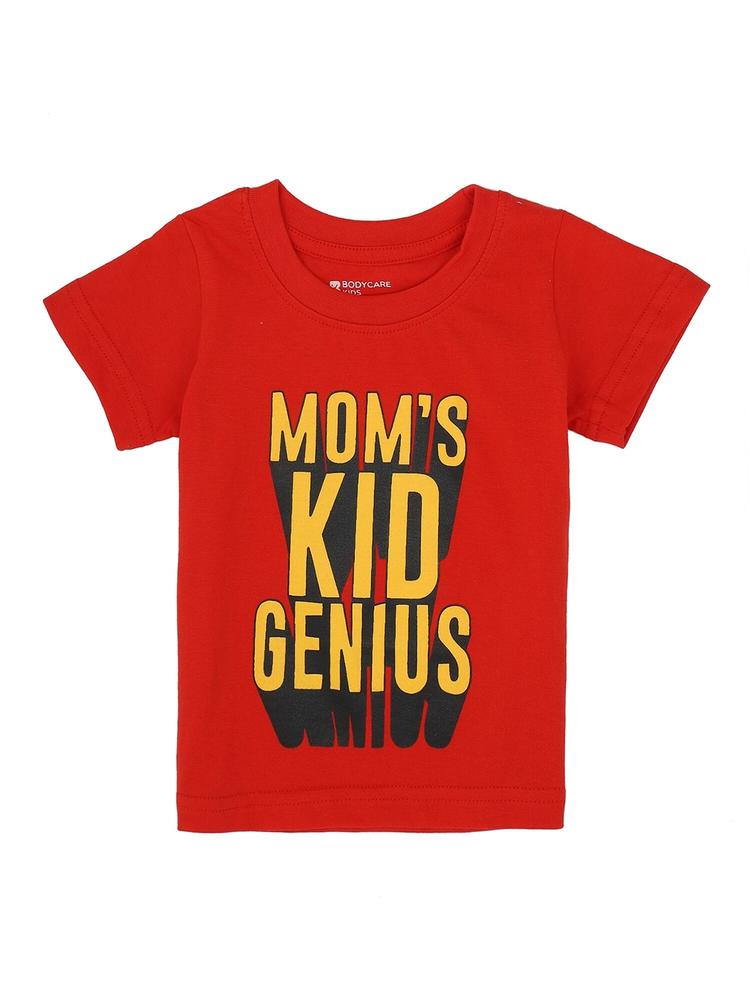 Bodycare Kids Boys Red & Yellow Printed T-shirt with Shorts
